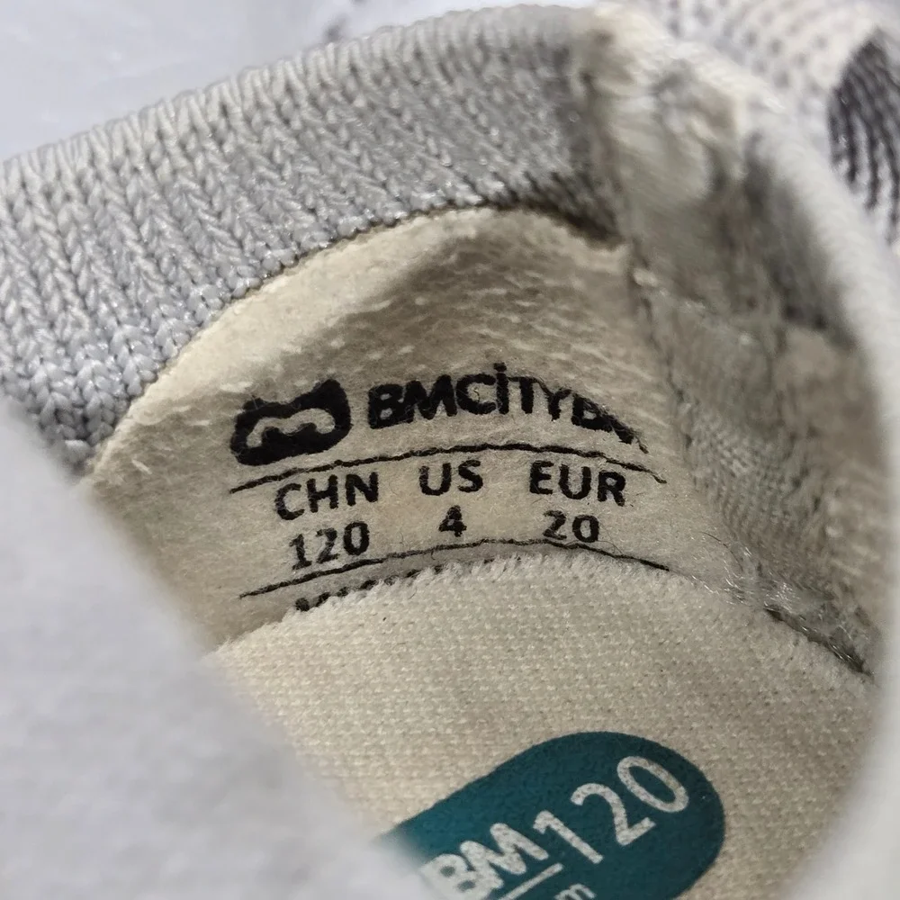 BMCITYBM Toddler Walking Shoes Size 4 Gray Knit Slip On Sneakers First Walker